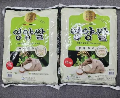 Premium Korean rice with soft sticky grains